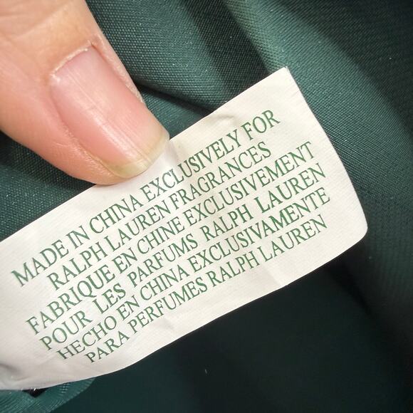 Vintage Polo Ralph Lauren Duffle Gym Bag Green Brown Pony Logo Shoulder Travel - Picture 6 of 7